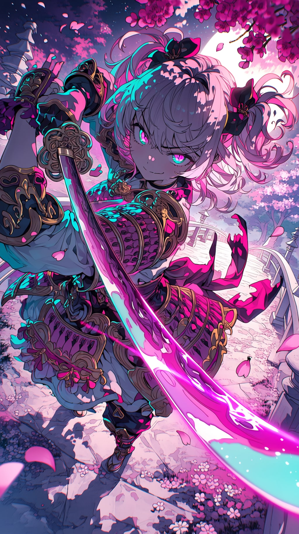 カラフルな女武者