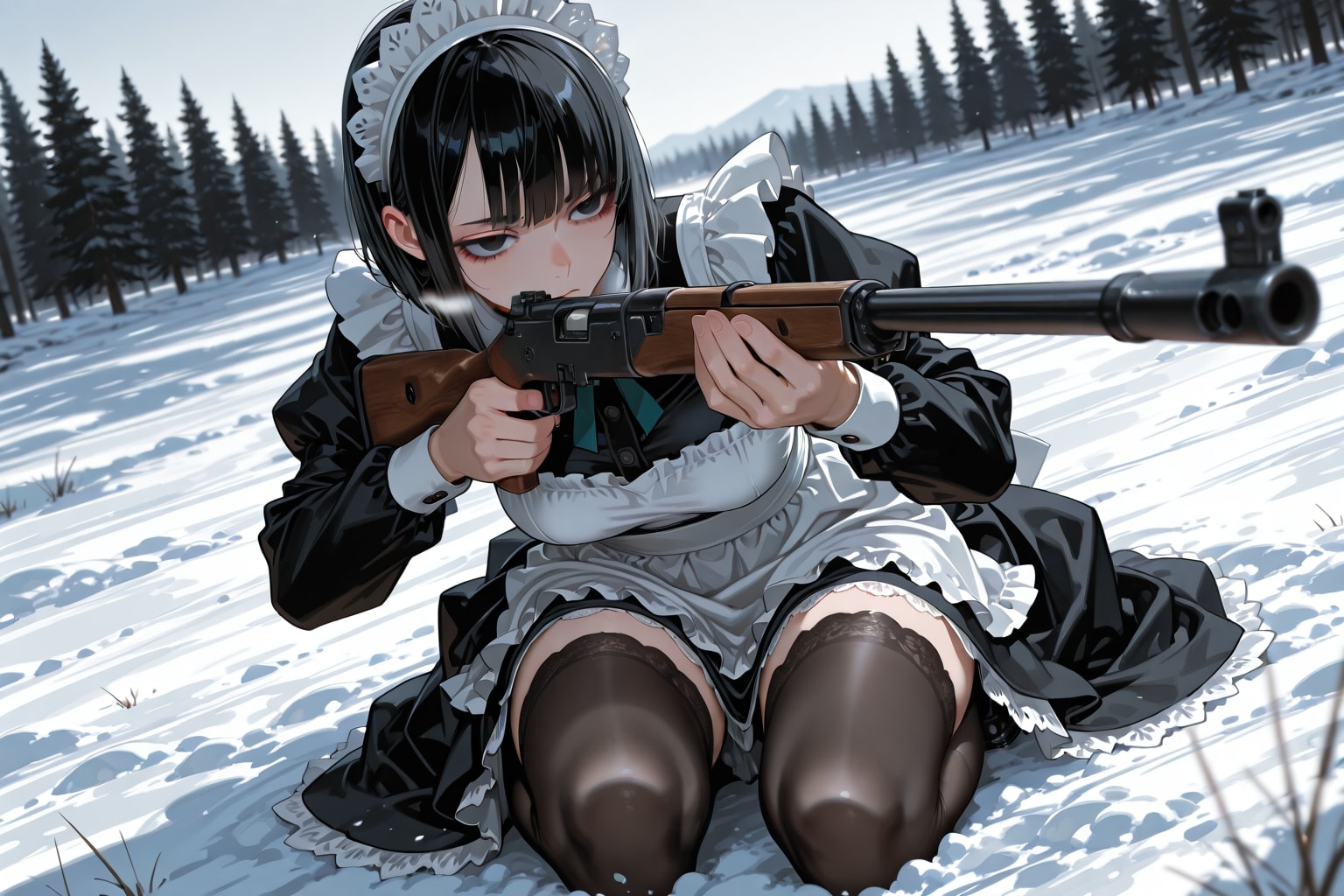 メイドスナイパー | の人気AIイラスト・グラビア