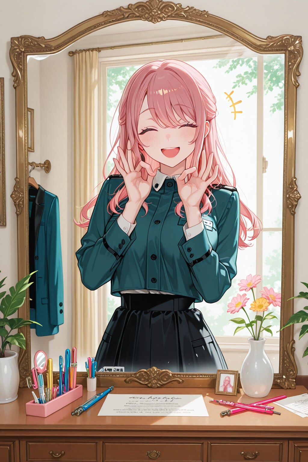 それぞれの初登校。前の最終チェック。ドキドキ