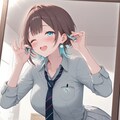 それぞれの初登校。前の最終チェック。ドキドキ 3枚目