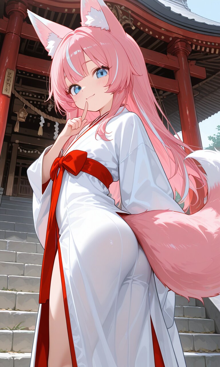 振り向きポーズをローアングルから撮ったら・・・