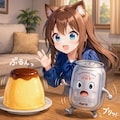 プリプリビール缶とプリンと小さな女の子 5枚目