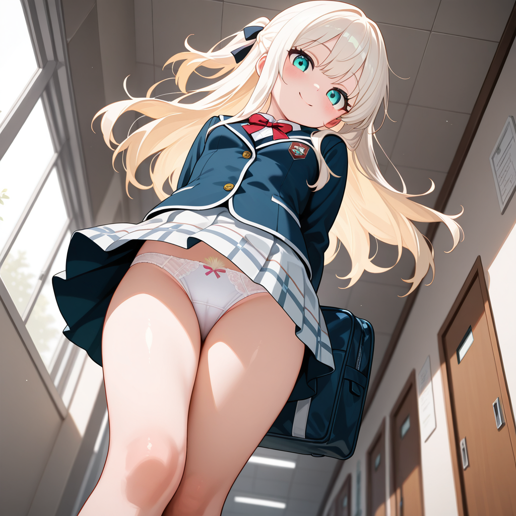 下から見たあの子