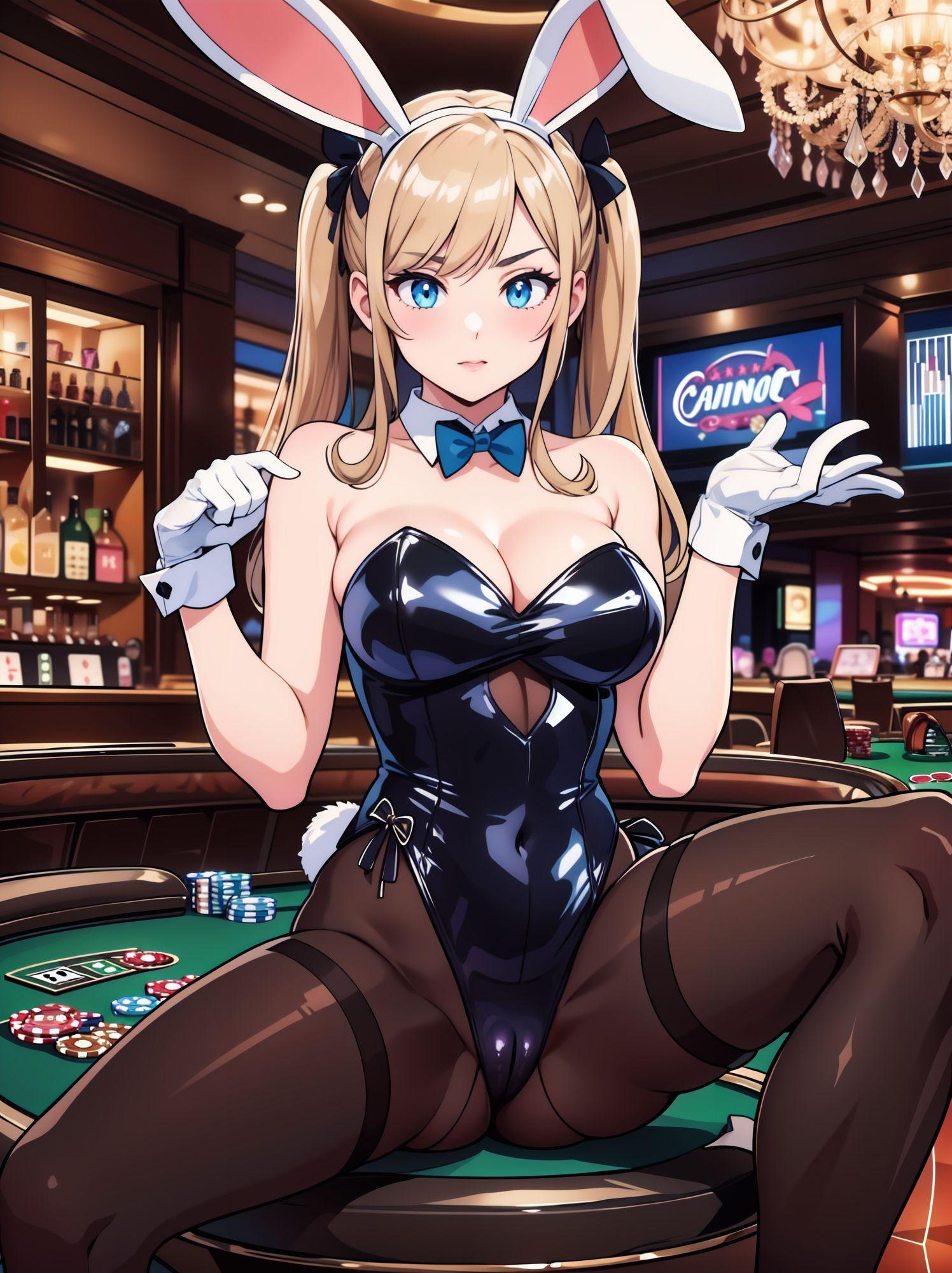 開脚バニーガール