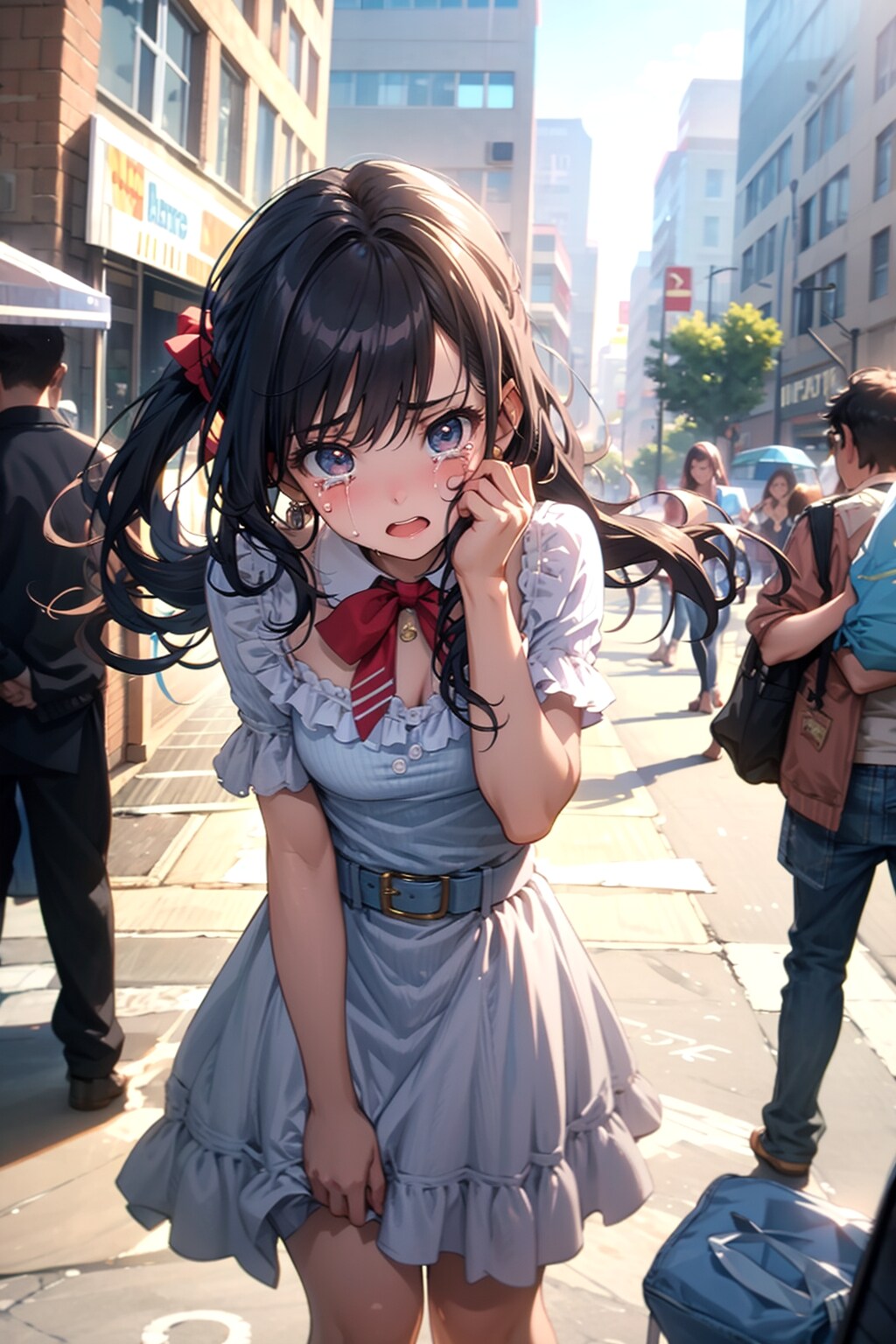 街中で号泣2