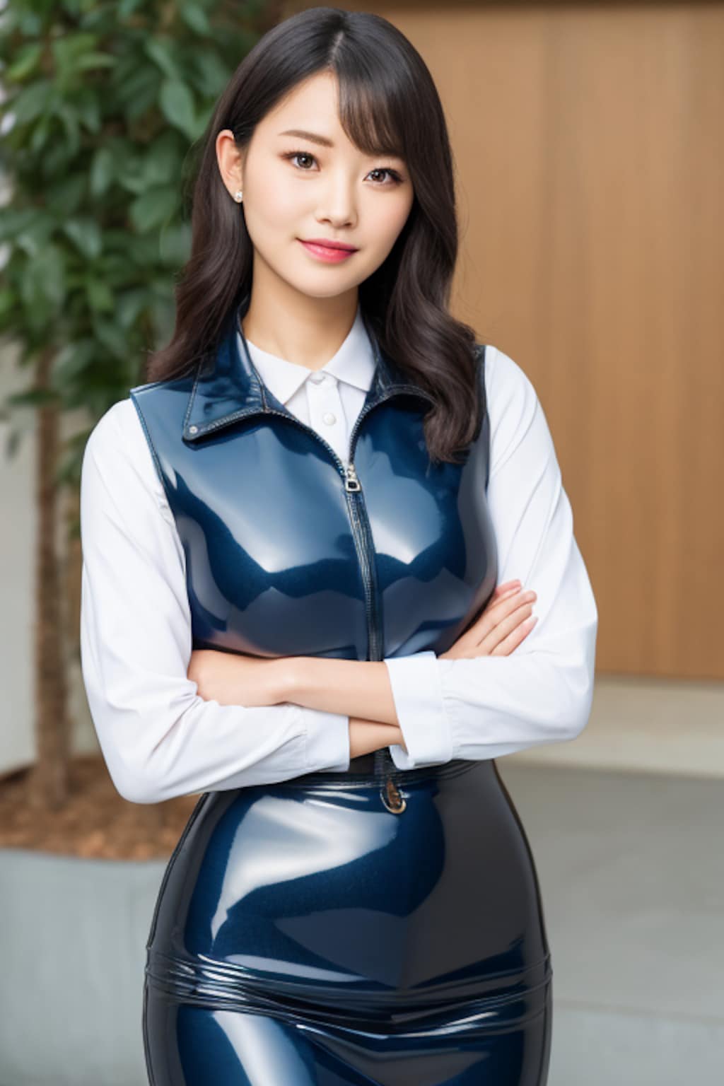 エナメル制服のOLさん