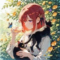 黒猫と赤髪ちゃん 2枚目