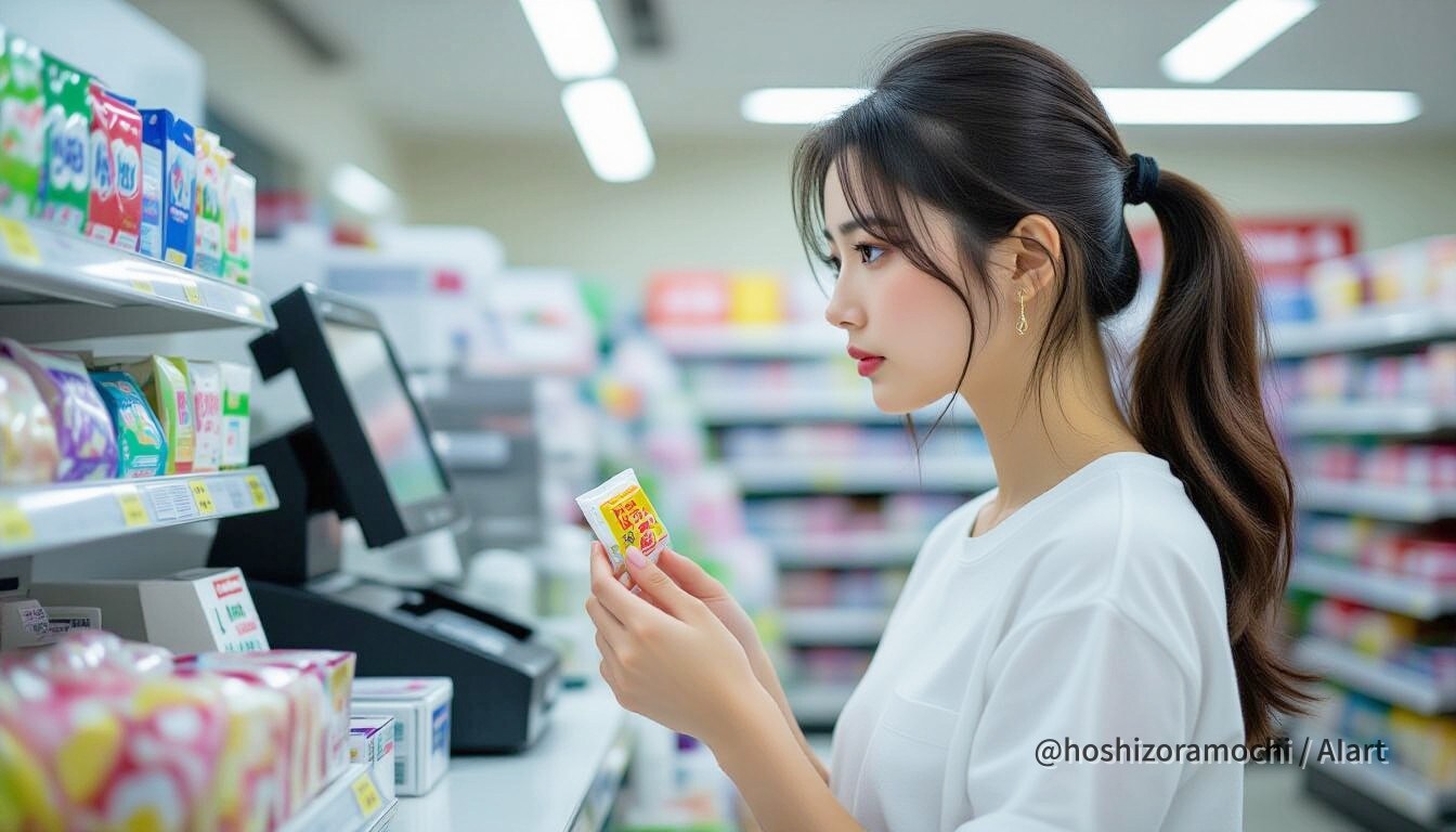 レジ前の決断 - Decisions before paying at the cash register | の人気AIイラスト・グラビア