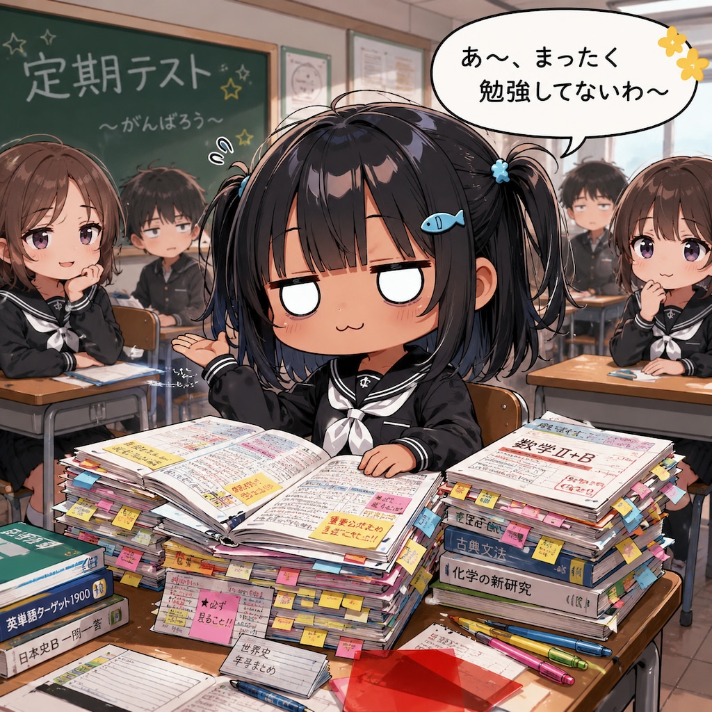 テスト当日のこなつちゃん