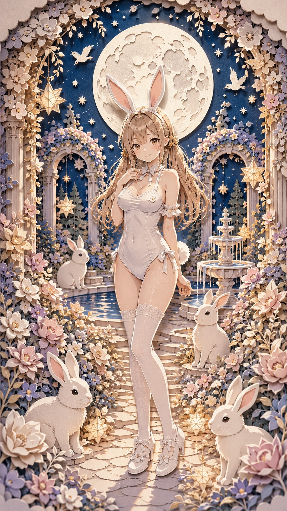 月夜のラビットガーデン