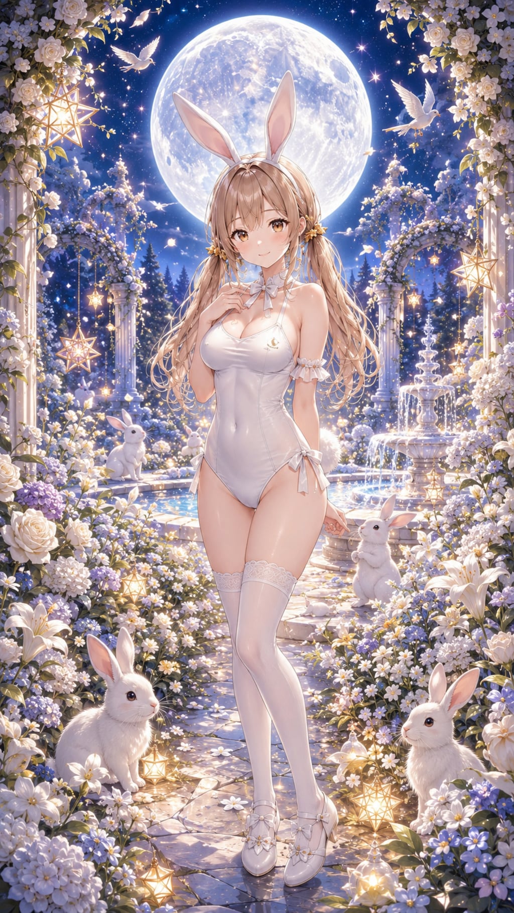 月夜のラビットガーデン