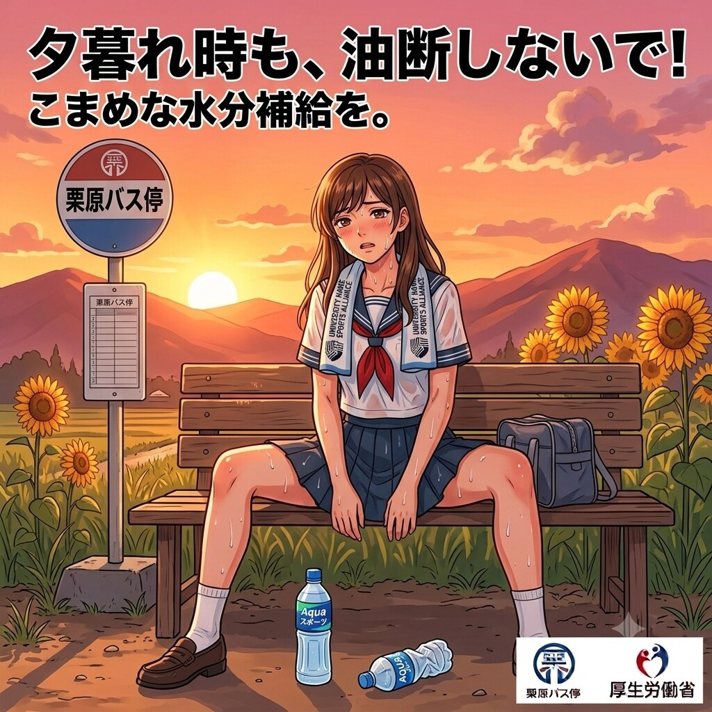 夕方も忘れず水分補給4