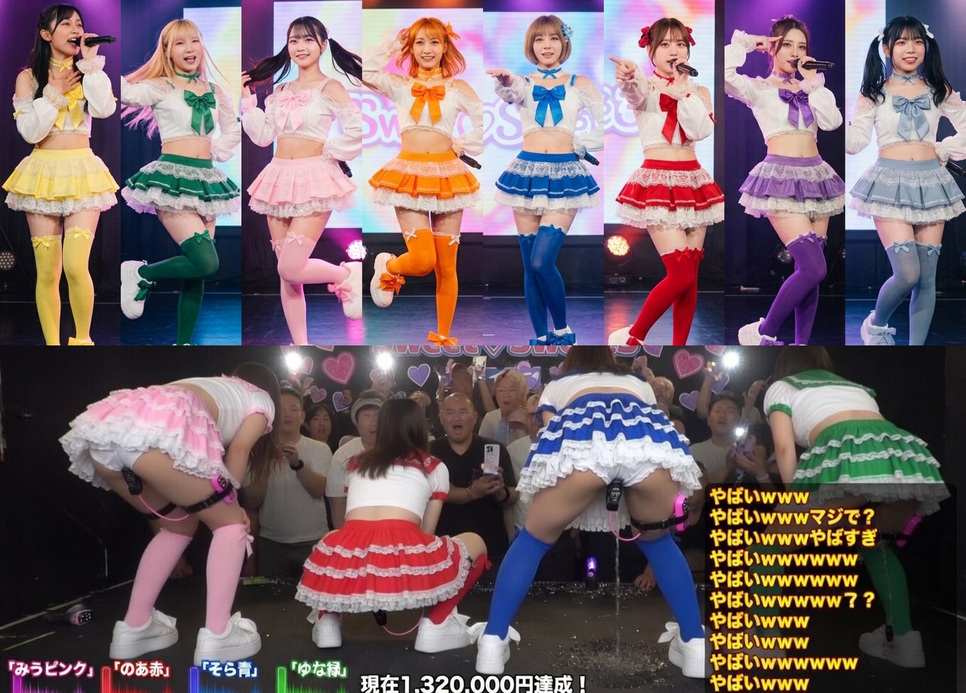 【地下アイドル】遠隔ローターライブ配信【Sweet♡SweetS】