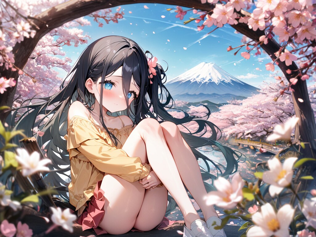 オフショルダー体育すわりのアリス【ブルアカ・天童アリス】