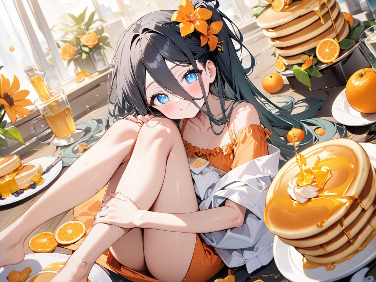 オフショルダー体育すわりのアリス【ブルアカ・天童アリス】
