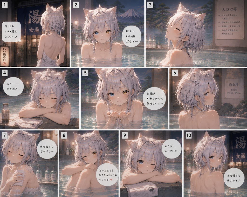 真銀（ましろ）ちゃんの銭湯シリーズ　10