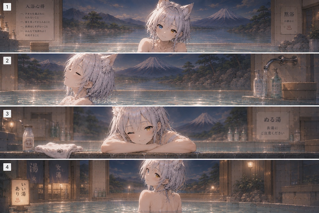 真銀（ましろ）ちゃんの銭湯シリーズ　10