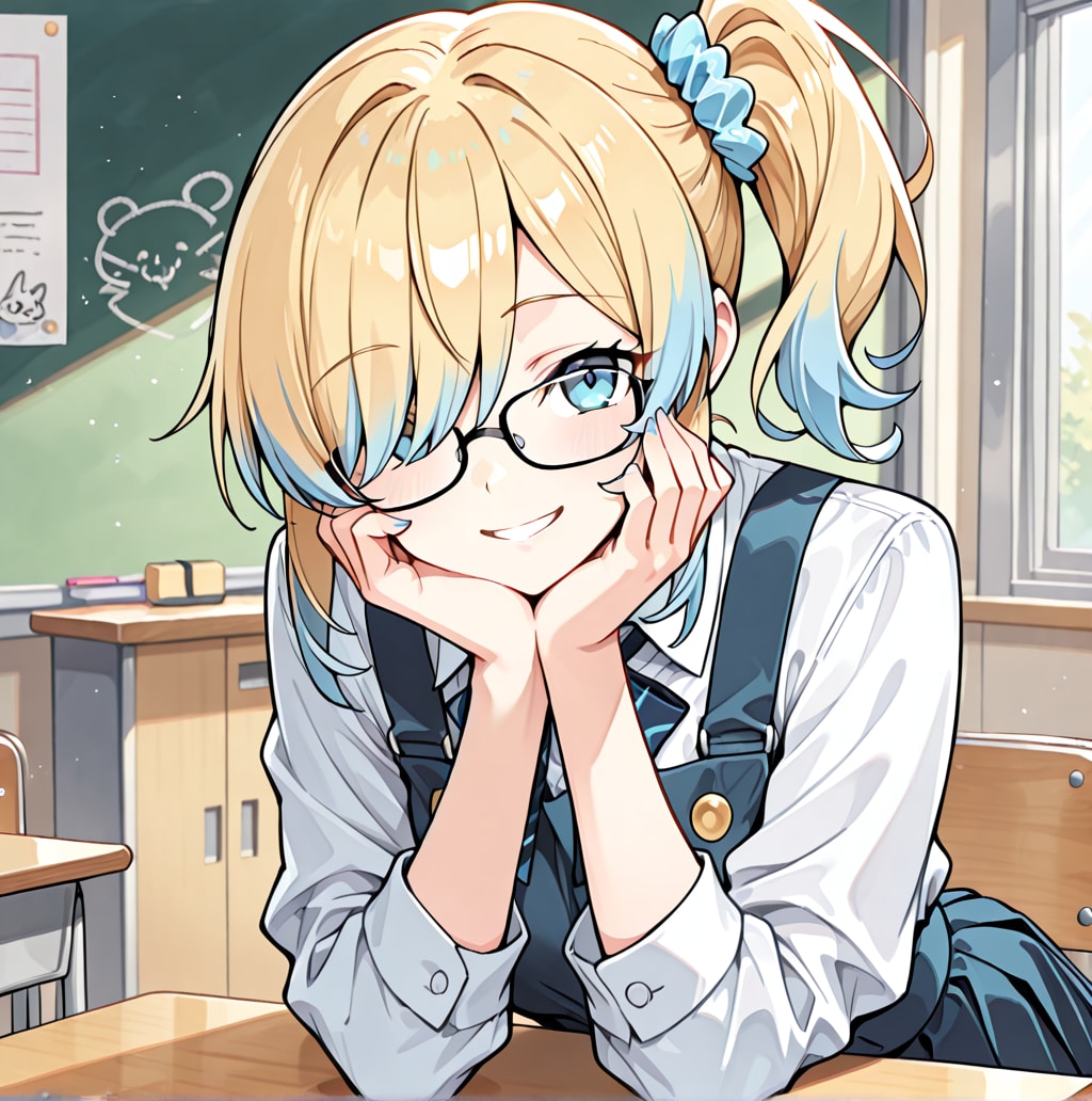 うちの子（ほおづえ）