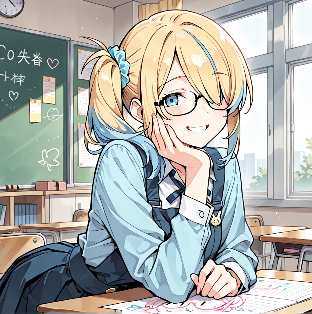 うちの子（ほおづえ）