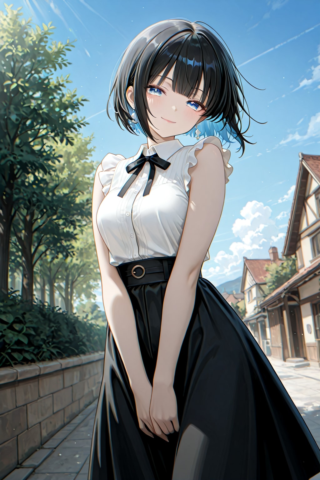 ロングスカート愛好家さんのところの黒髪栞さん