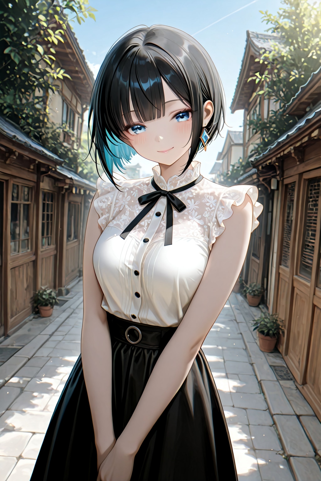 ロングスカート愛好家さんのところの黒髪栞さん