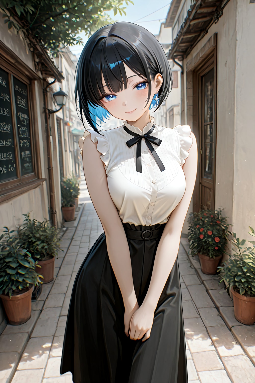 ロングスカート愛好家さんのところの黒髪栞さん