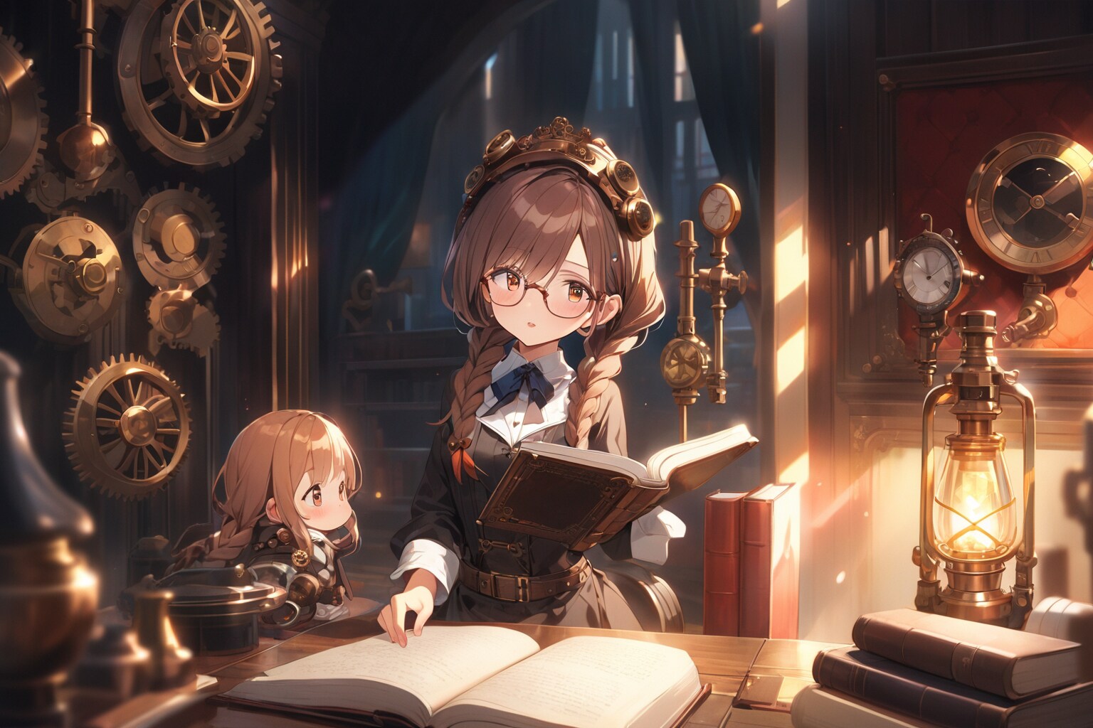 スチームパンク世界の図書館
