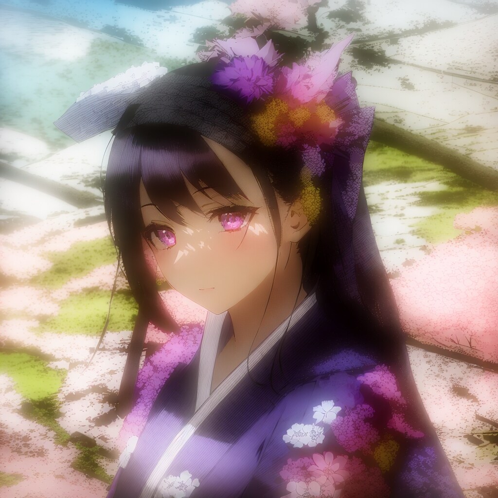 花吹雪の下で