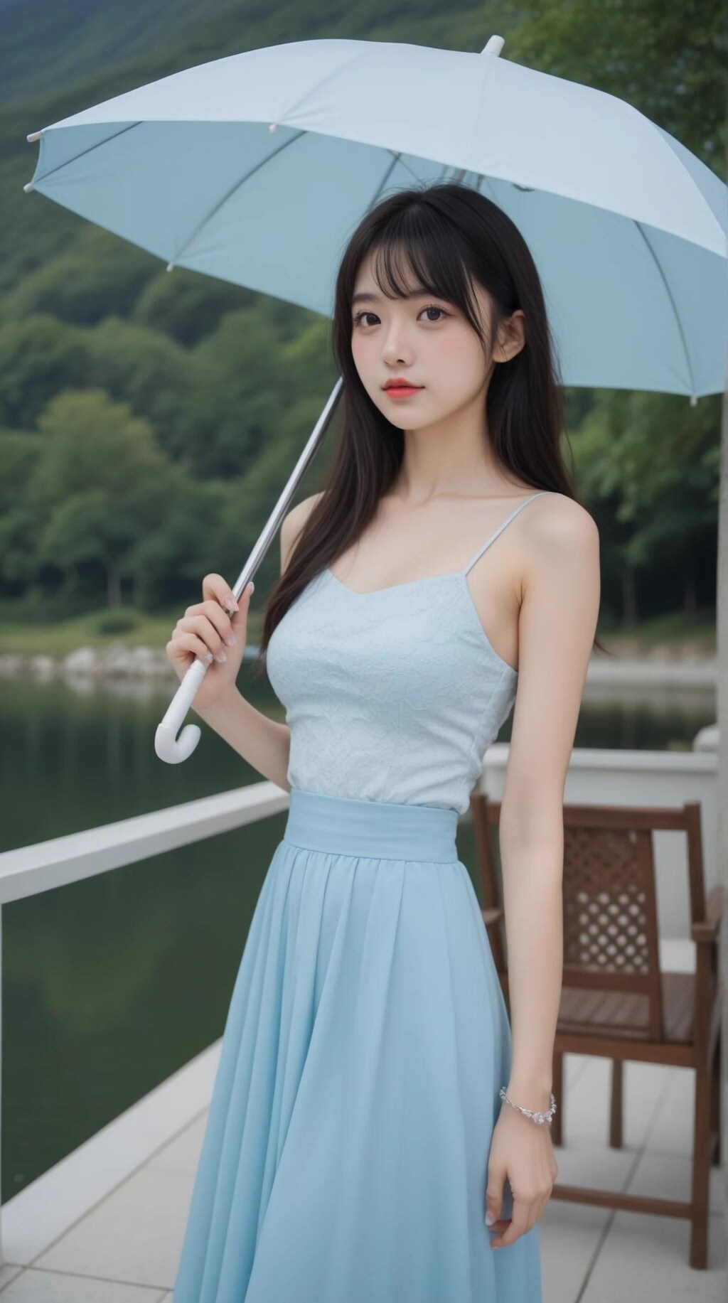 湖畔にて