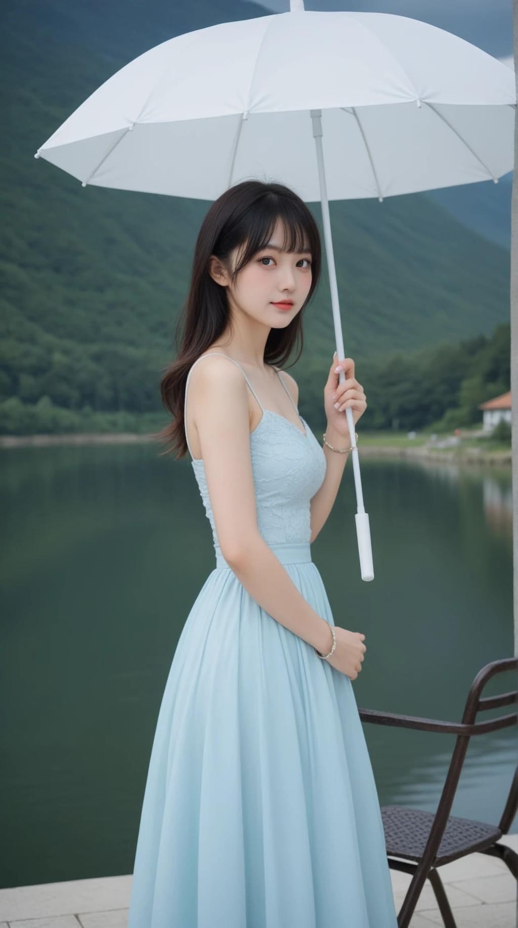 湖畔にて