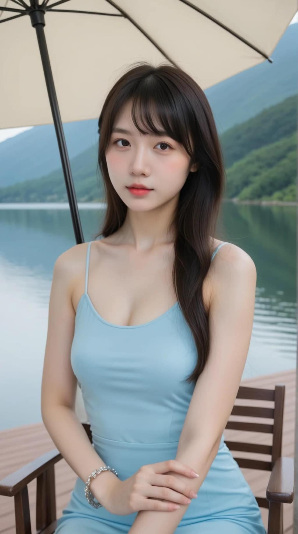 湖畔にて