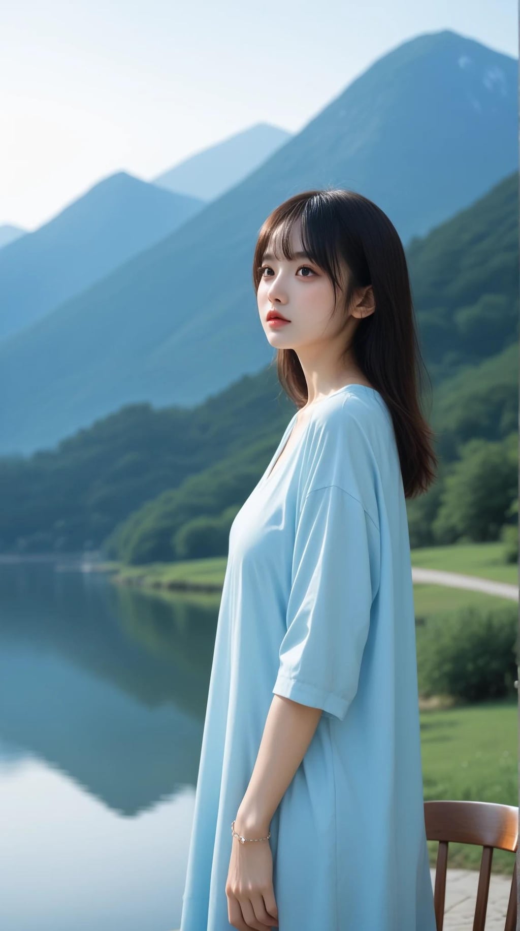 湖畔にて