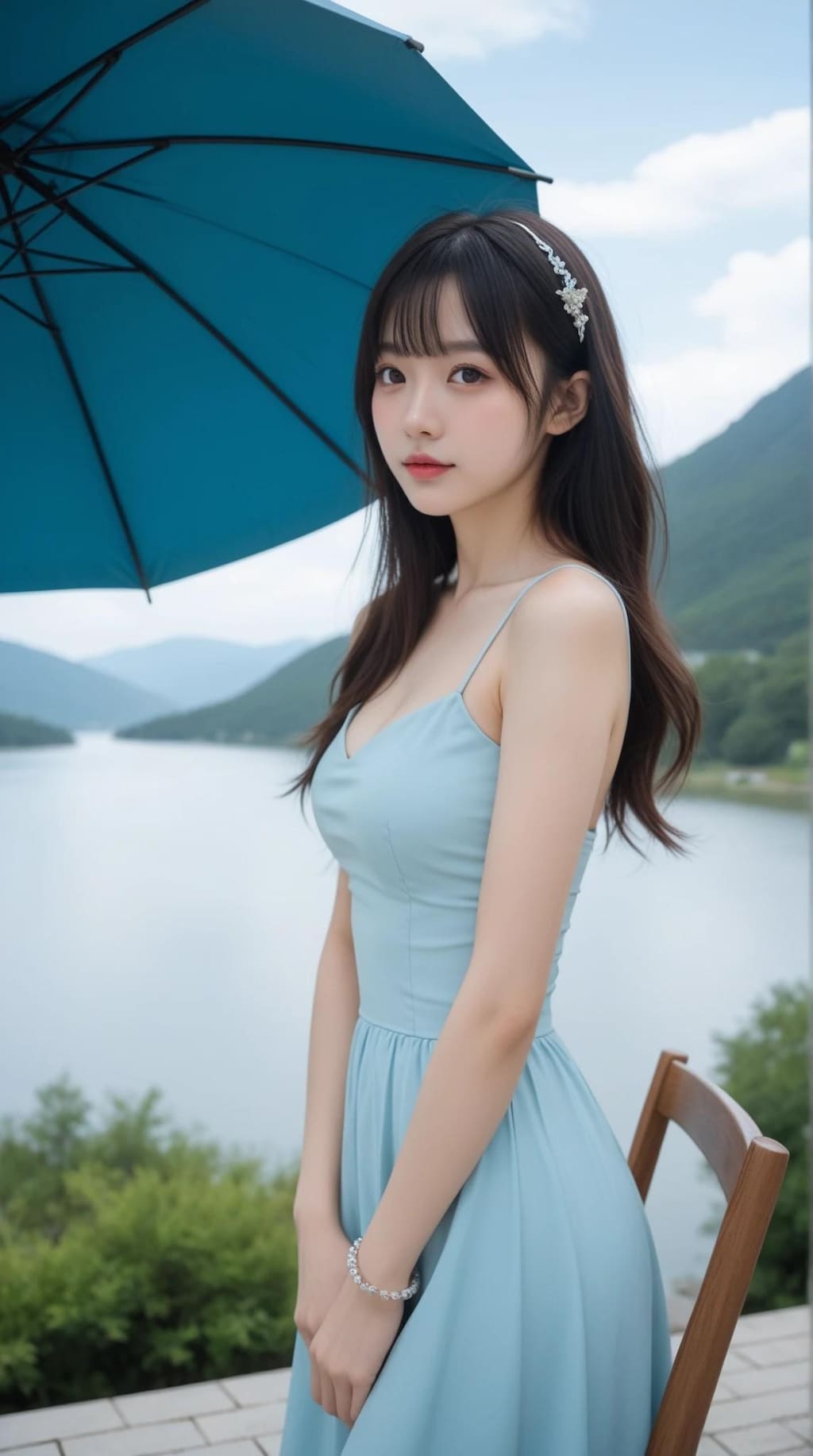湖畔にて