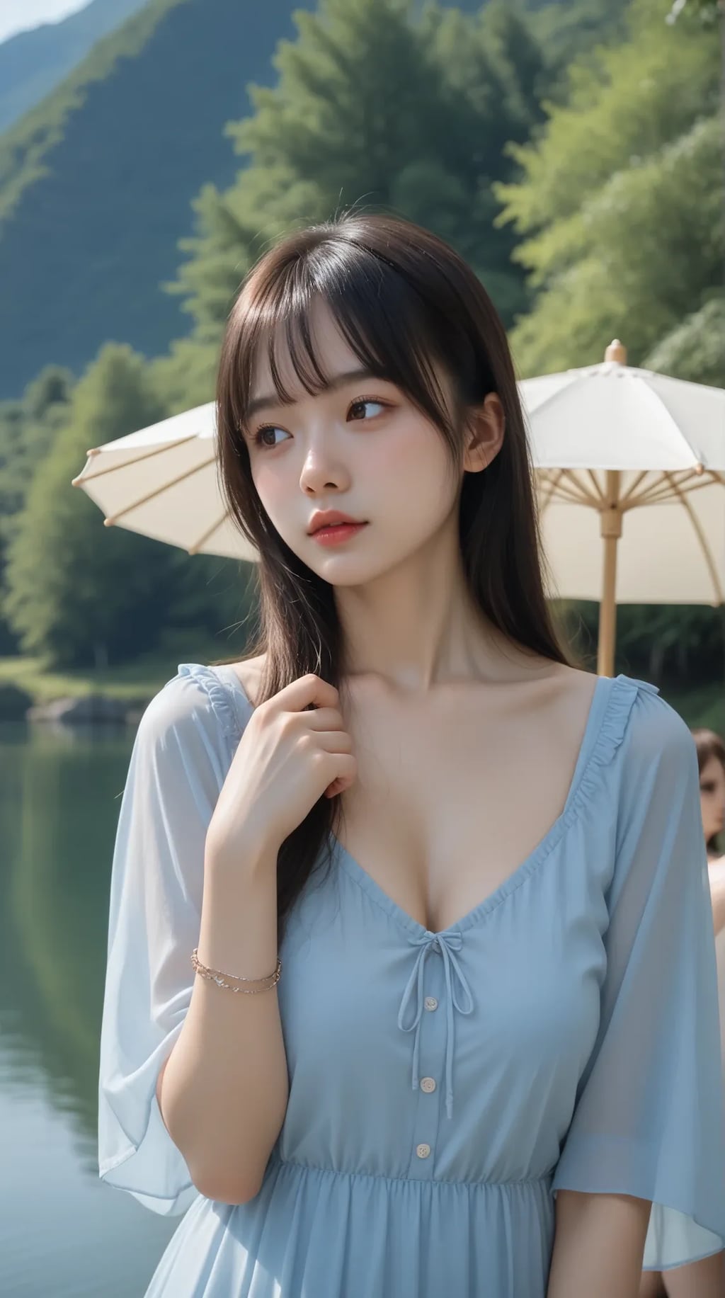 湖畔にて