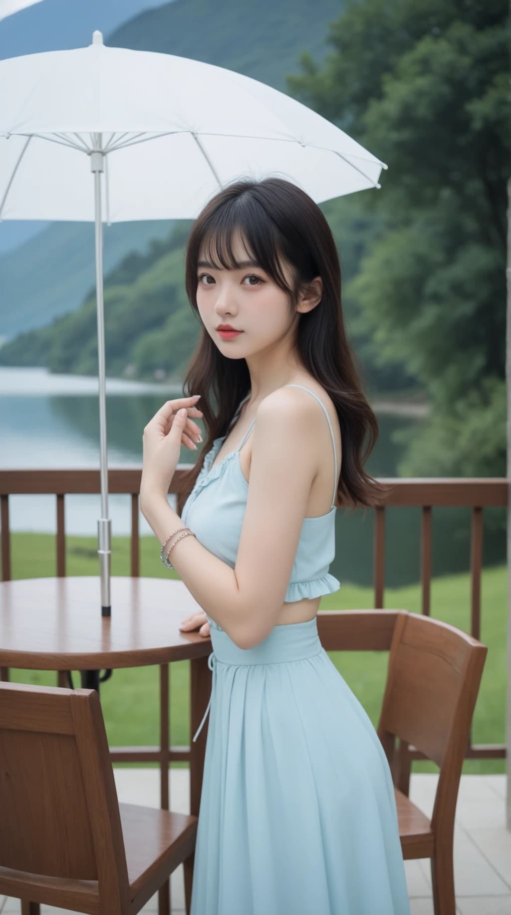 湖畔にて