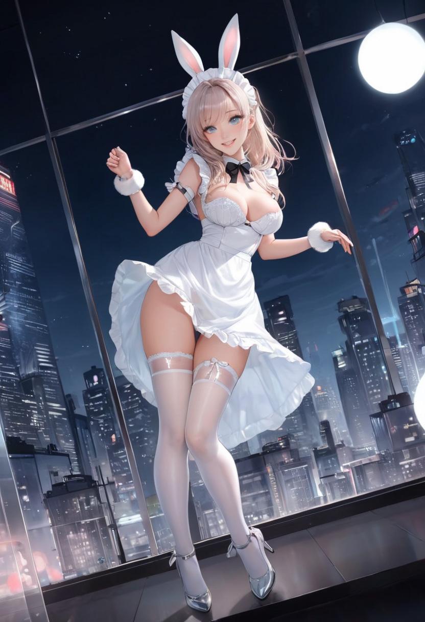 月夜に踊るバニーメイド