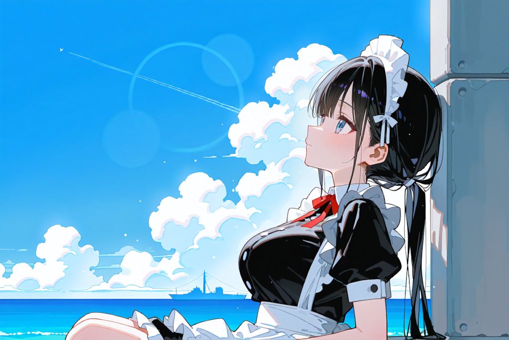 青い空、白い雲、人が死ぬ暑さ