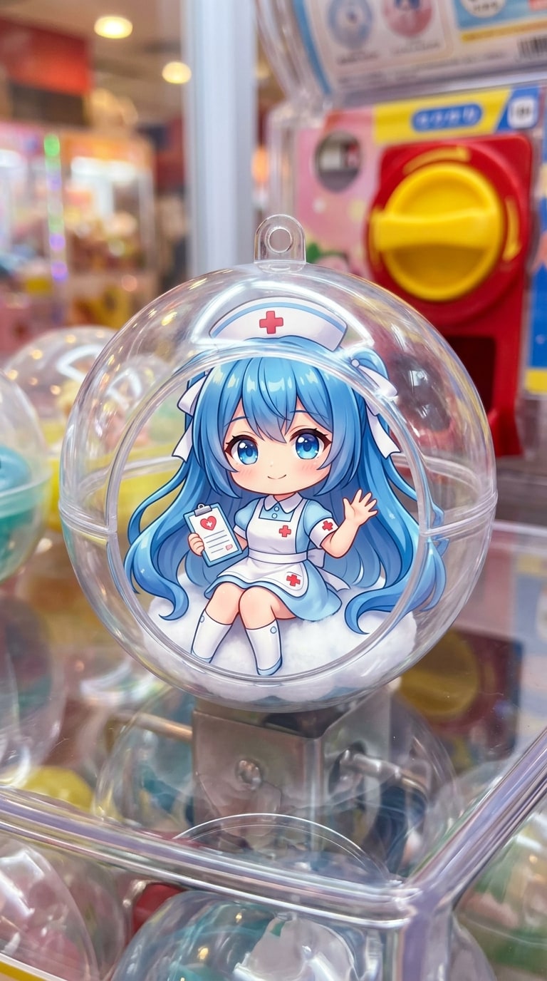 ナース服姿のFROSTちゃんをカプセルに入れたよ | の人気AIイラスト・グラビア