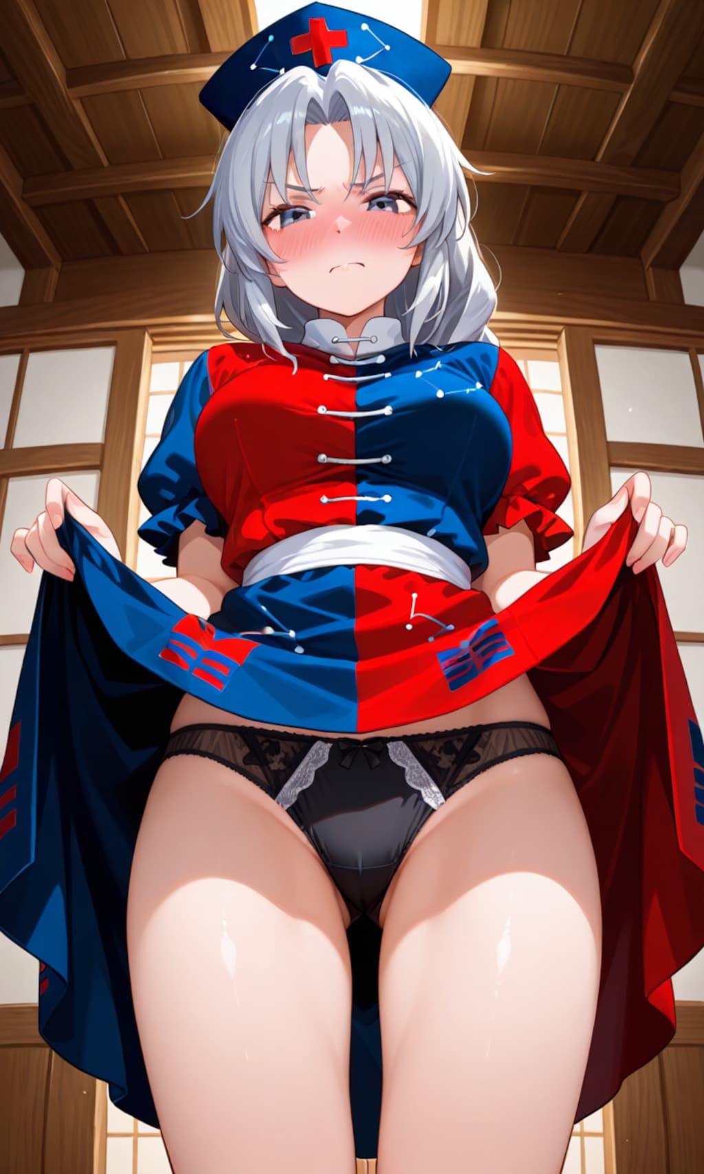 スカートの中を見せてくれる東方少女６