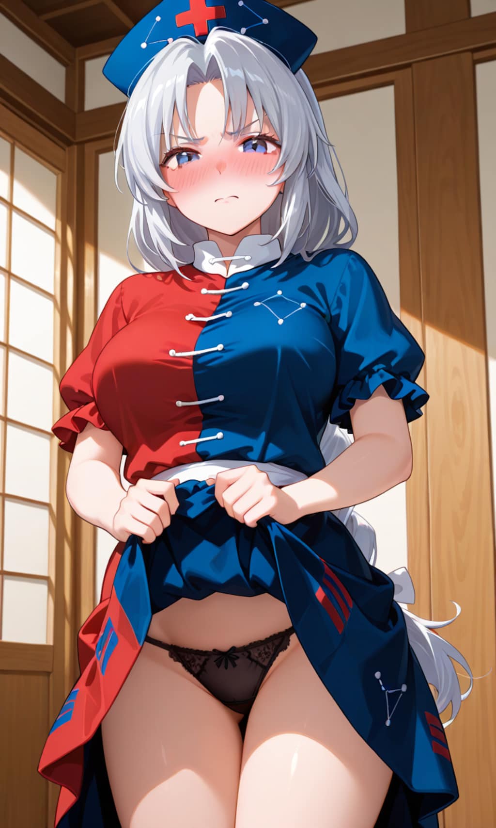 スカートの中を見せてくれる東方少女６