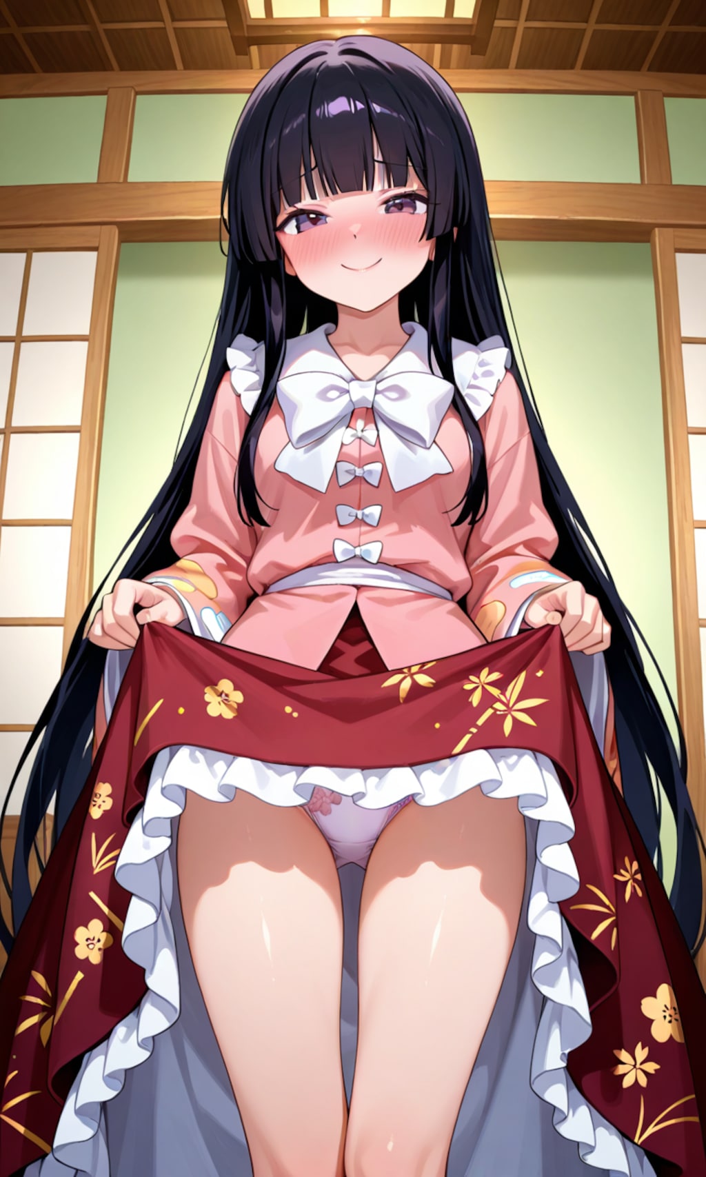 スカートの中を見せてくれる東方少女６