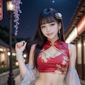 チャイナドレスの美女 6枚目