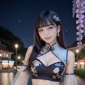 チャイナドレスの美女 4枚目