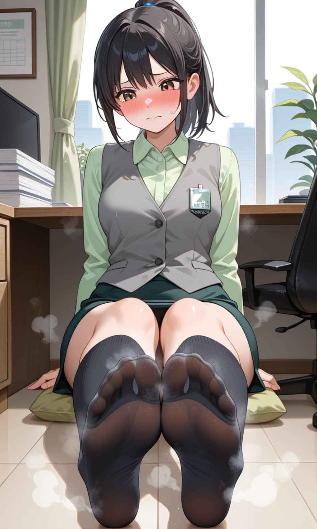 【看板娘】１日働いたパチ屋店員のクッサイ足