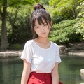 湖畔で 3枚目