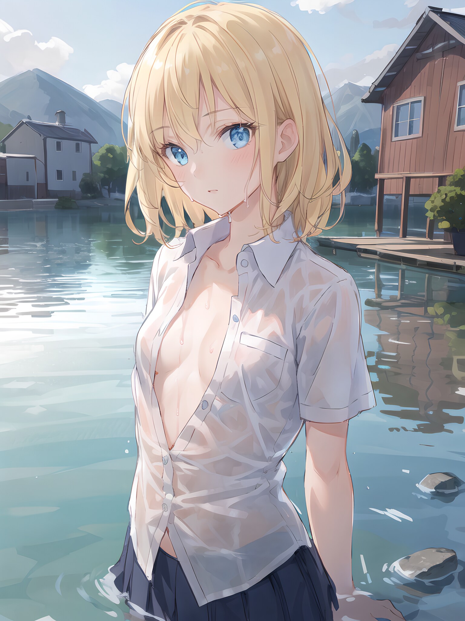 川べりの街から