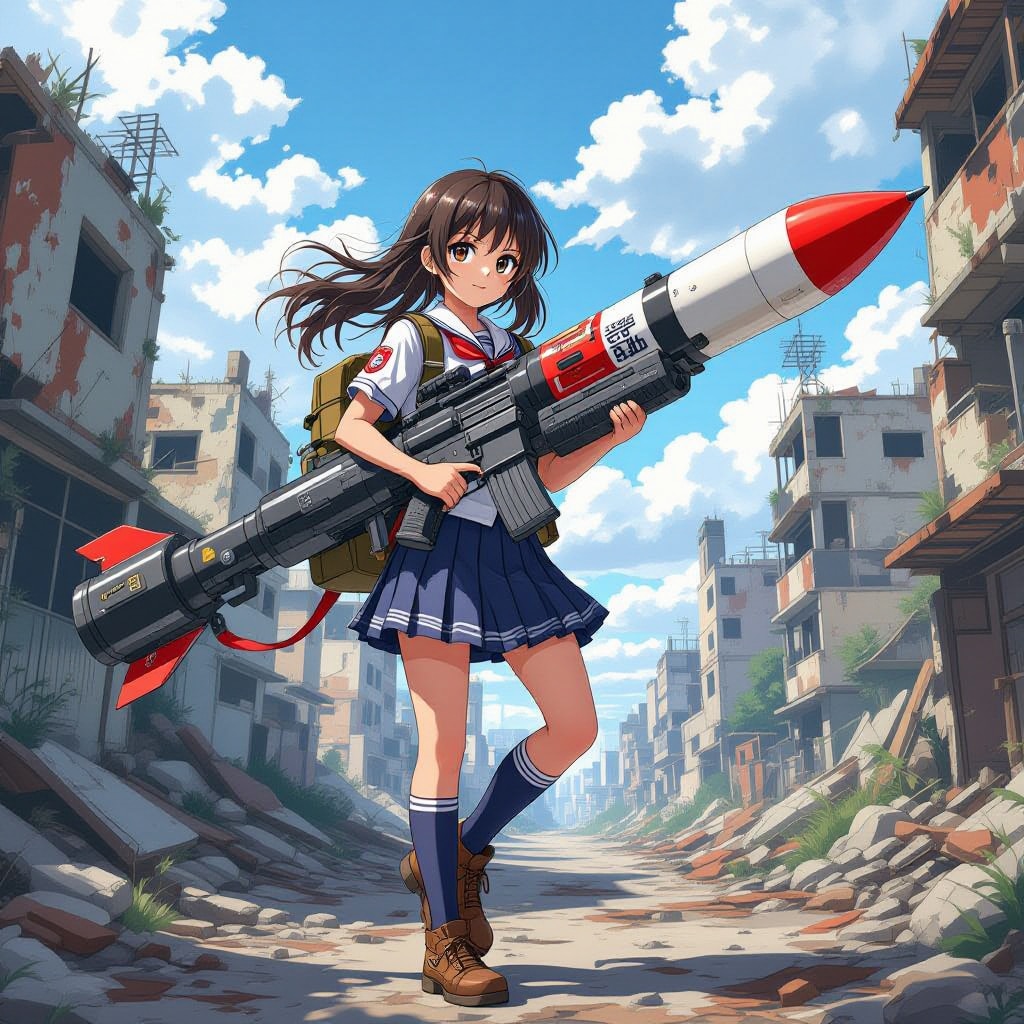 セーラー服と対戦兵器 | の人気AIイラスト・グラビア