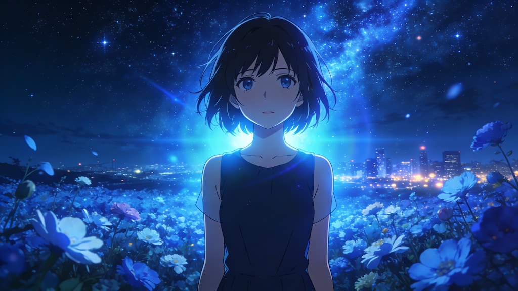 夜の花畑(Seedream4.5)(3)