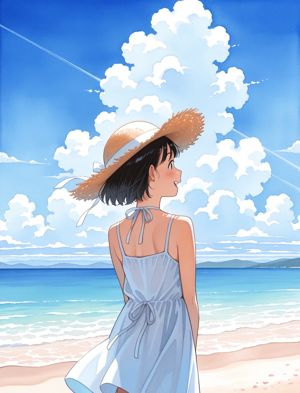砂浜にて2
