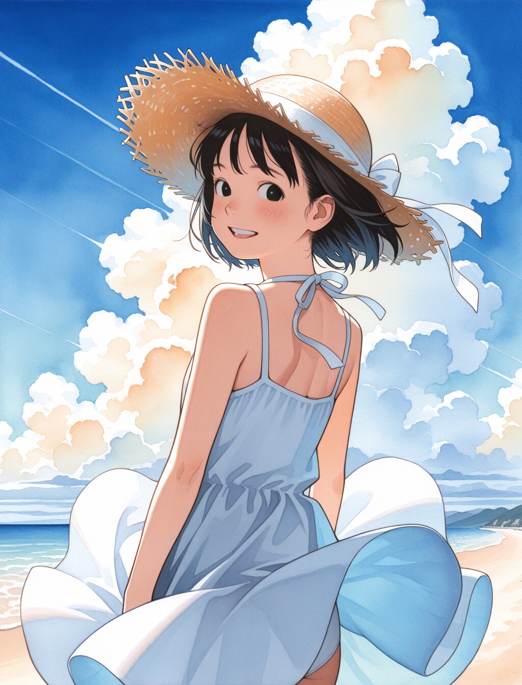 砂浜にて2